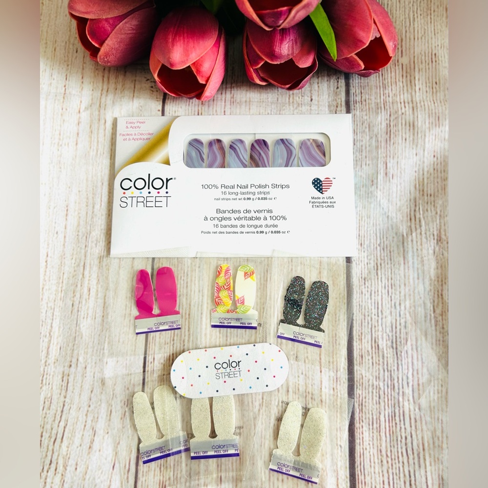 Color Street Nail Polish Strips Purple Ultraviolet Agate + Samples Brand New